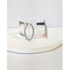 Ασημένια Σκουλαρίκια Κρίκοι στριφτοί (SE66)